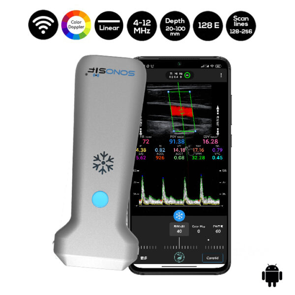 Color Doppler WiFi lineaire ultrasone scanner 4-12 MHz CDC-2