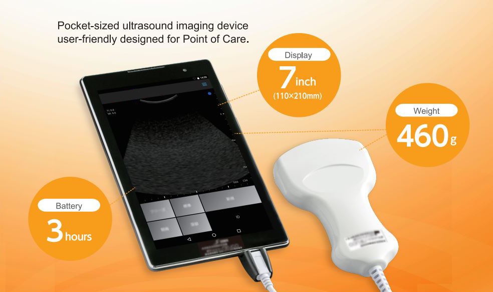 Scanner ad ultrasuoni convesso USB 3.5MHz USB-UL4